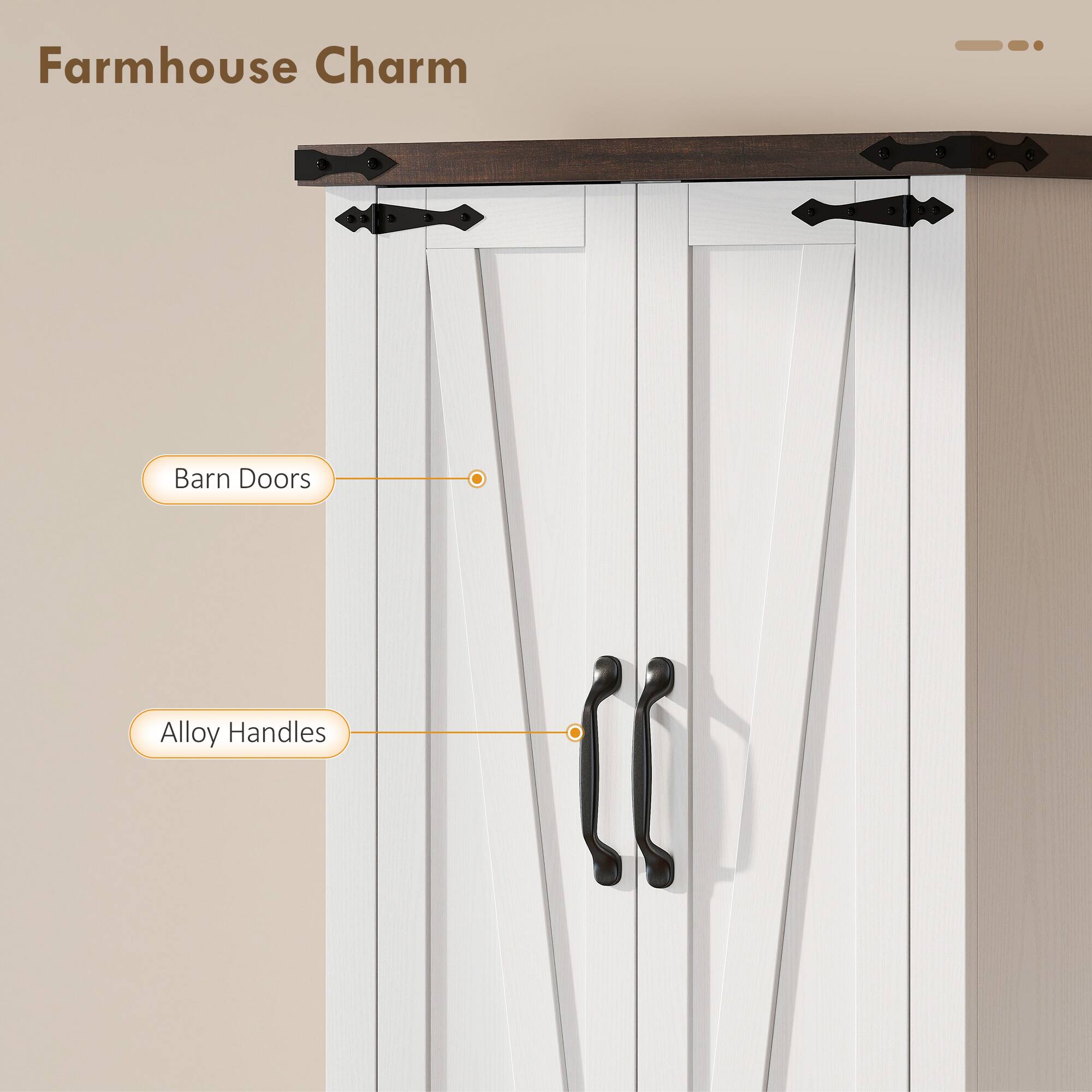Farmhouse Charm  
Barn Doors  
Alloy Handles
