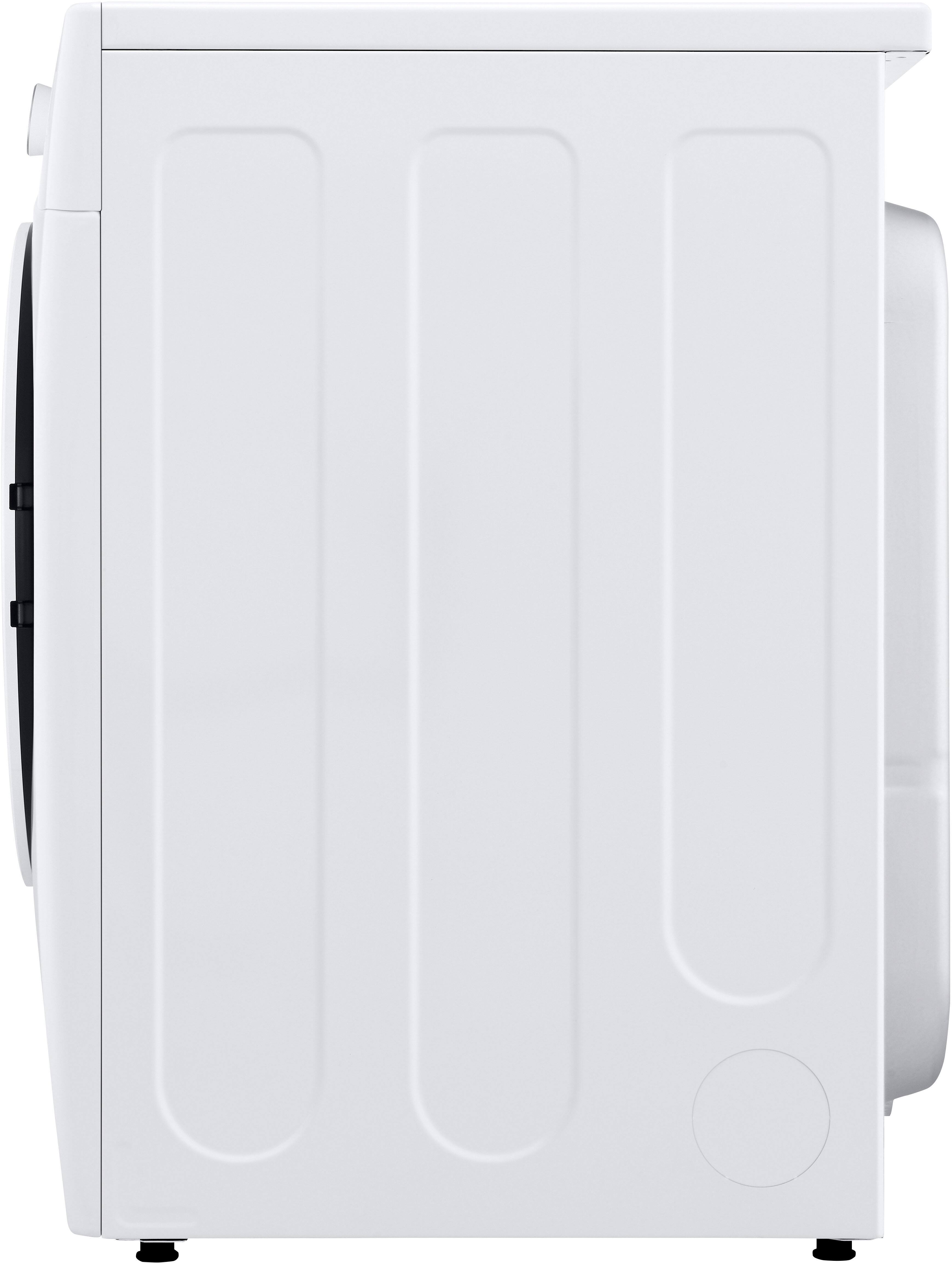 Alt View 11. LG - 7.4 Cu. Ft. Ultra Large Stackable Smart Electric Dryer with AI Sensor Dry and LoDecibel Quiet Operation - White.