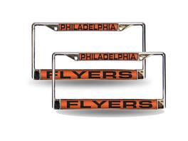 Rico Industries - Philadelphia Flyers NHL Chrome Metal Laser Cut License Plate Frame - Set of 2 Frames - Multi