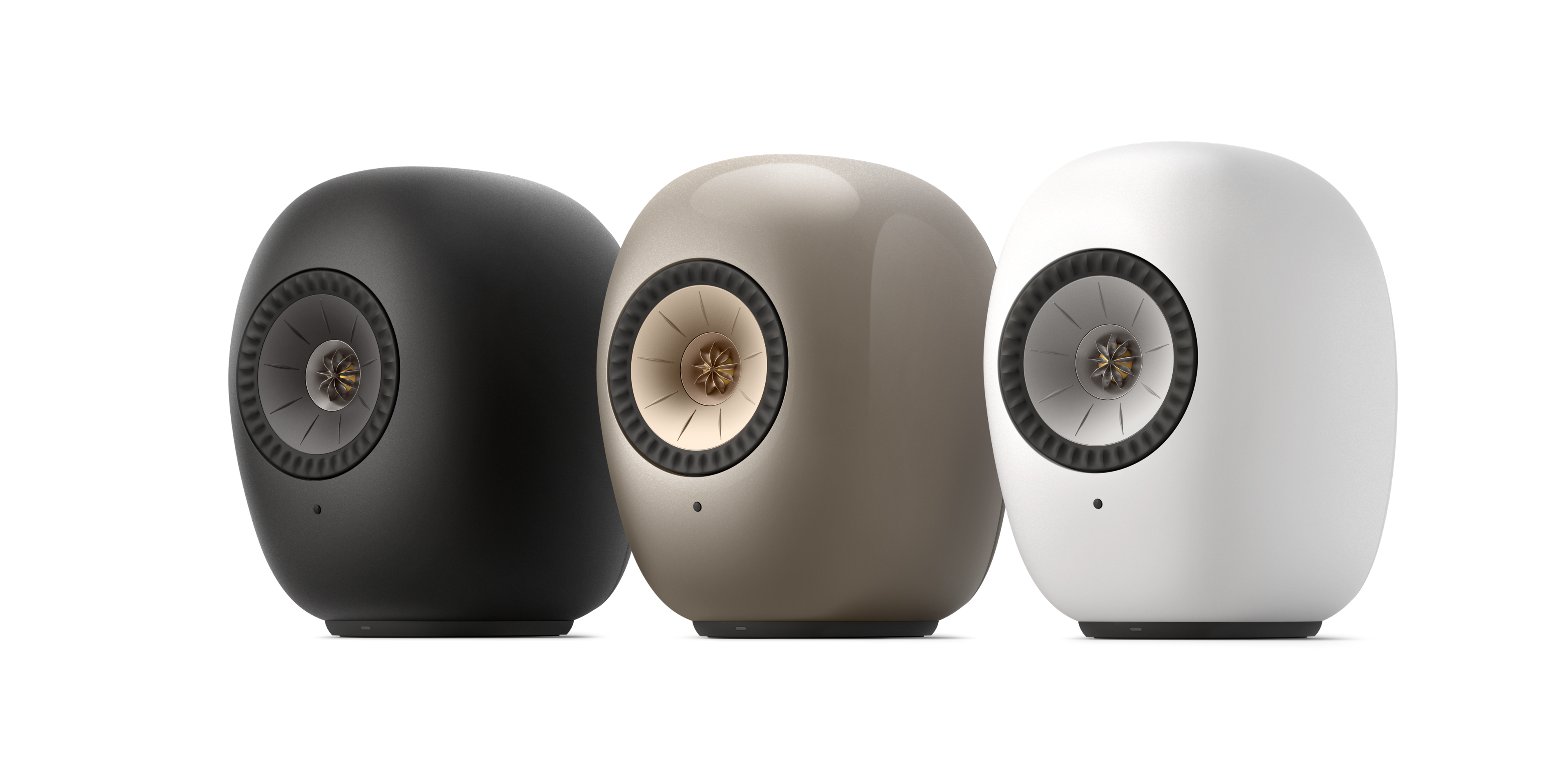 Alt View 4. KEF - KEF LS LUXE Wireless HiFi Speakers Mineral White (Pair) - Mineral White.