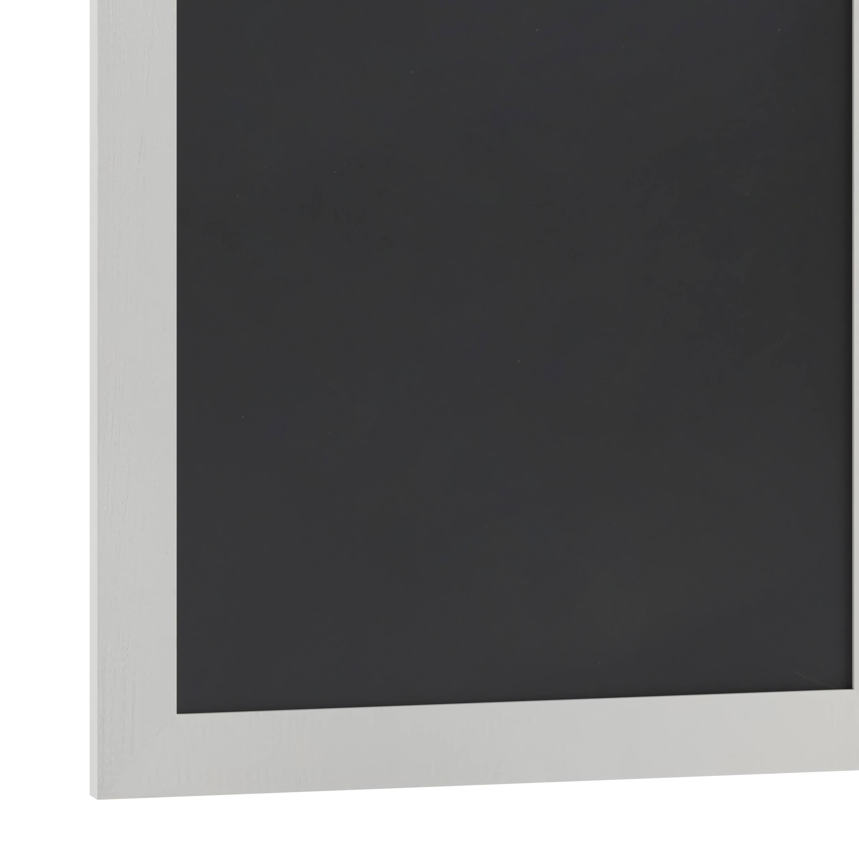 Alt View 10. Emma + Oliver - Burke Framed Decorative Wall Hanging Chalkboard with Magnetic Surface and Eraser for Weddings, Parties, Showers and More - Solid White.