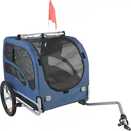 Glintex - Dog Bike Trailer, Supports up to 100 lbs, Folding Pet Bicycle Carrier,Quick Release Wheels and Waterproof 600D Fabric