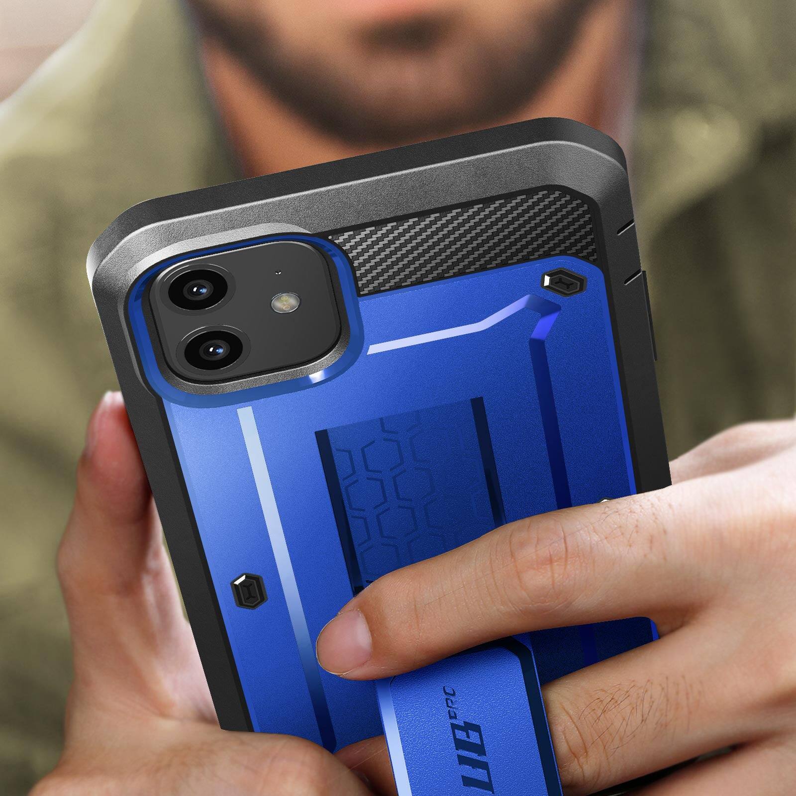 Alt View 5. SUPCASE - Unicorn Beetle Pro Rugged Holster Case for iPhone 11 – Full-Body Protection with Kickstand & Belt Clip - Dark Blue.