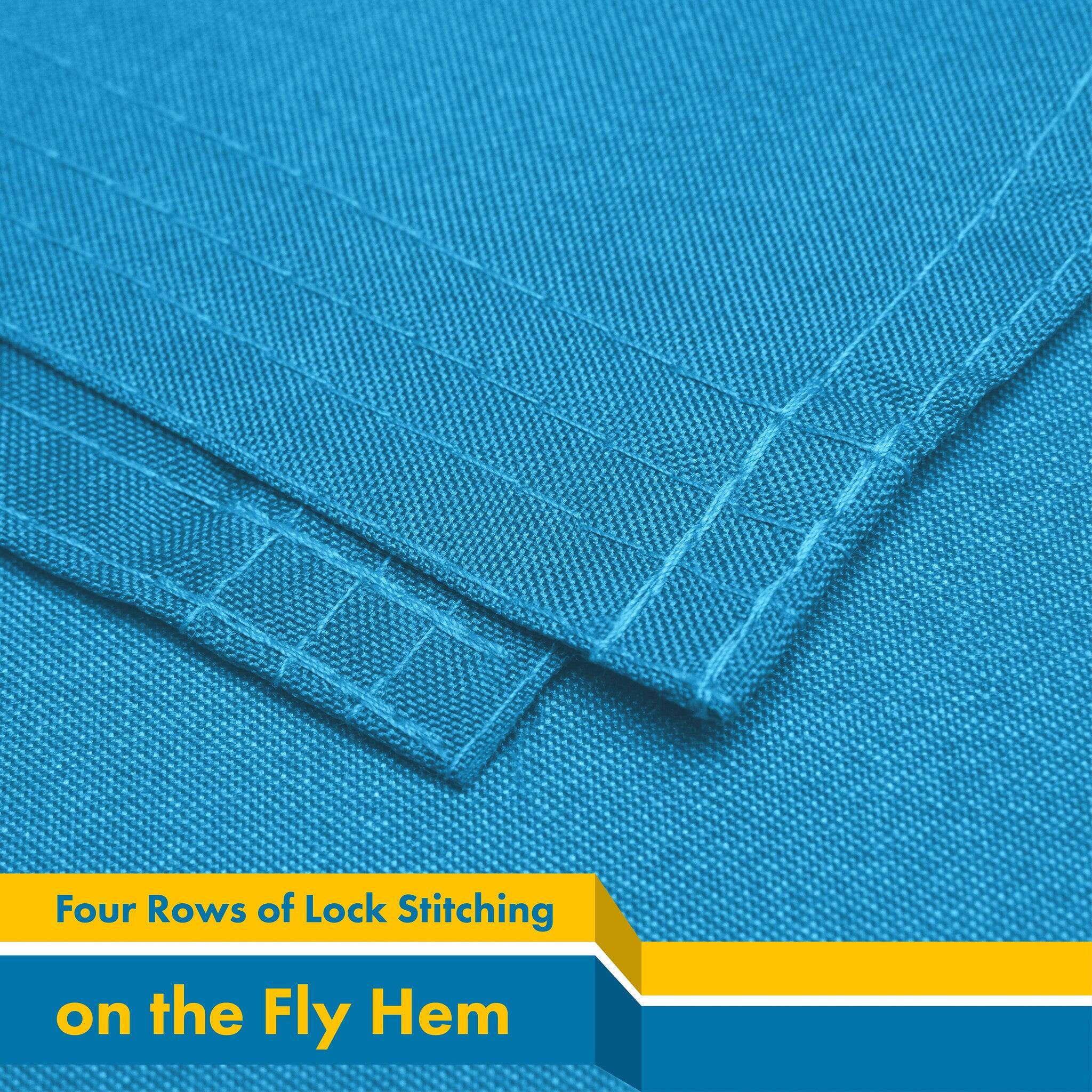 Four Rows of Lock Stitching on the Fly Hem