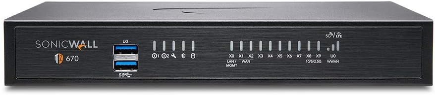 SONICWALL 670

U0
50/CH 0:0208 X0 X1 X2 X3 X4 X5 X6 X7 X8 X9 U0 LAN/WAN 10/5/2.50 WWAN MGMT
SSC
