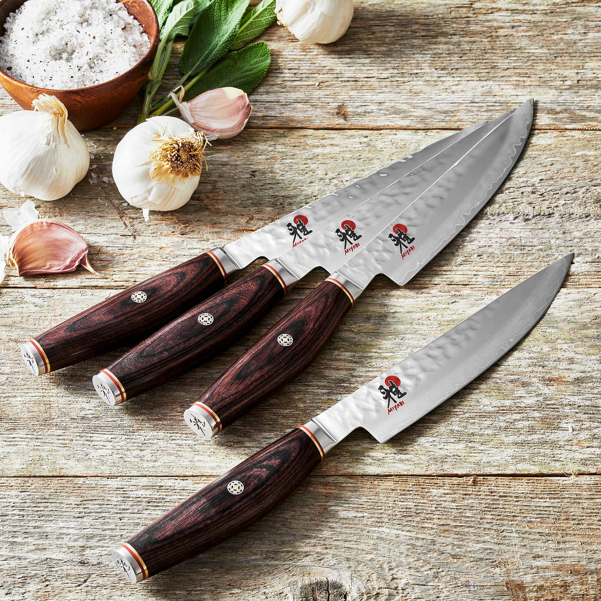Alt View 1. Miyabi - Miyabi Artisan 4-pc Steak Knife Set - Stainless Steel.