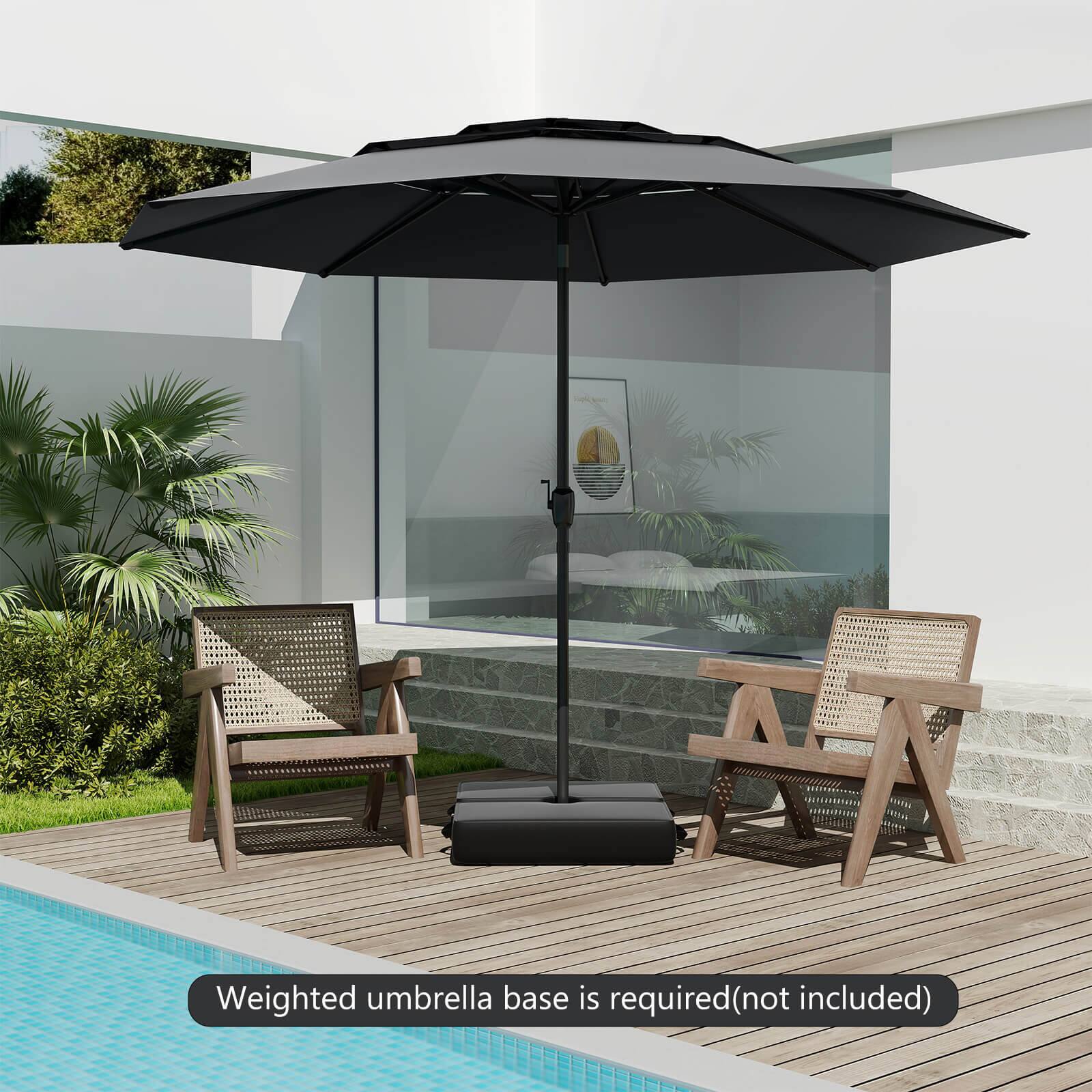 Weighted umbrella base is required (not included).