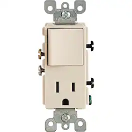 Leviton - Combo Switch/Outlet - Light Almond