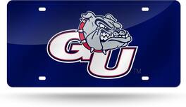 Rico Industries - Gonzaga Bulldogs Blue Mirrored Laser Cut License Plate Laser Tag - Multi