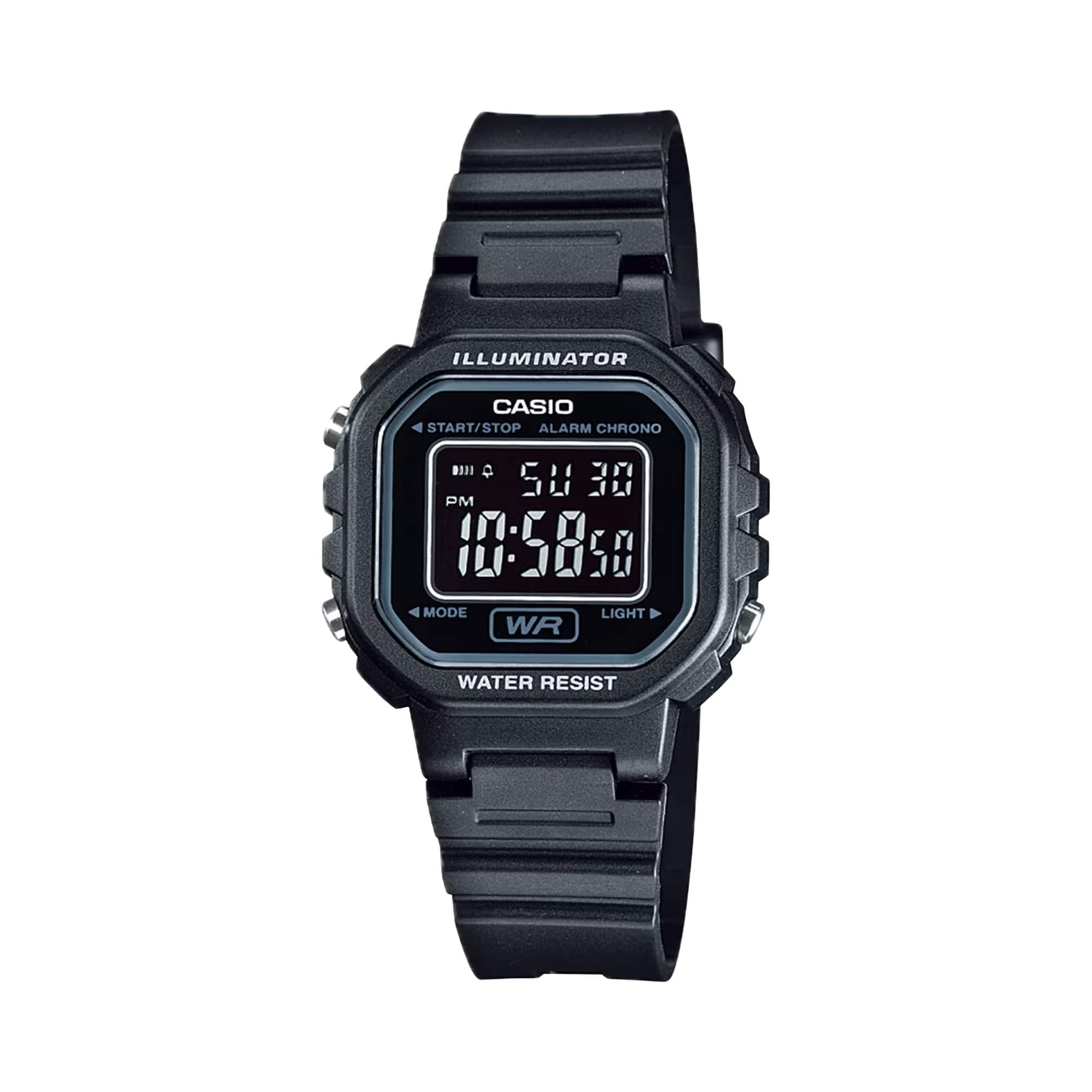 Casio - Women’s Digital Resin Strap Watch - LA-20WH-1BDF - Black