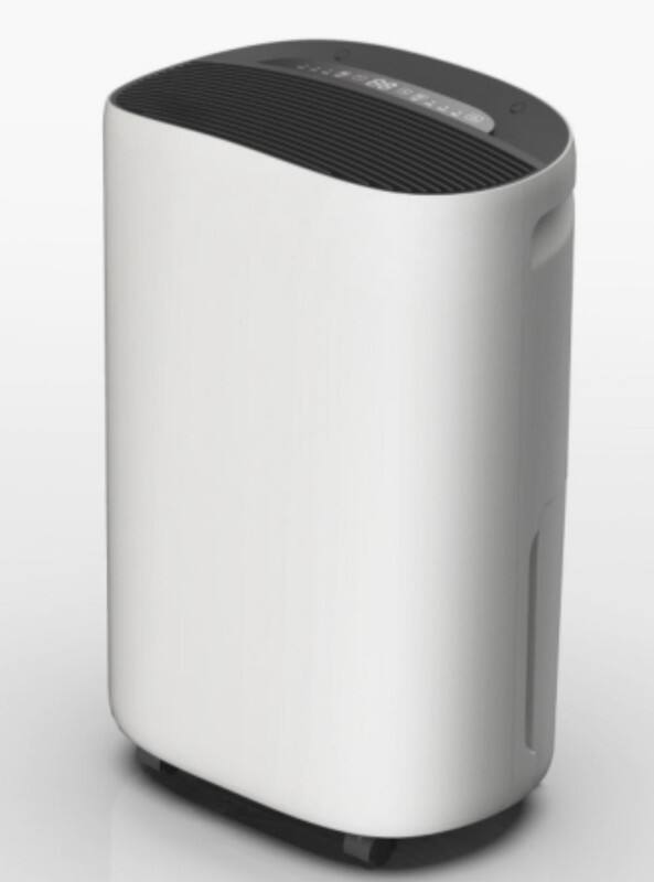 Front. Edendirect - 45 pt. 4,000 sq. ft. Dehumidifier in. White with Drain Hose, 1 Gal. Bucket, 45dB Quiet for Bedroom, Auto Defrost, Timer.