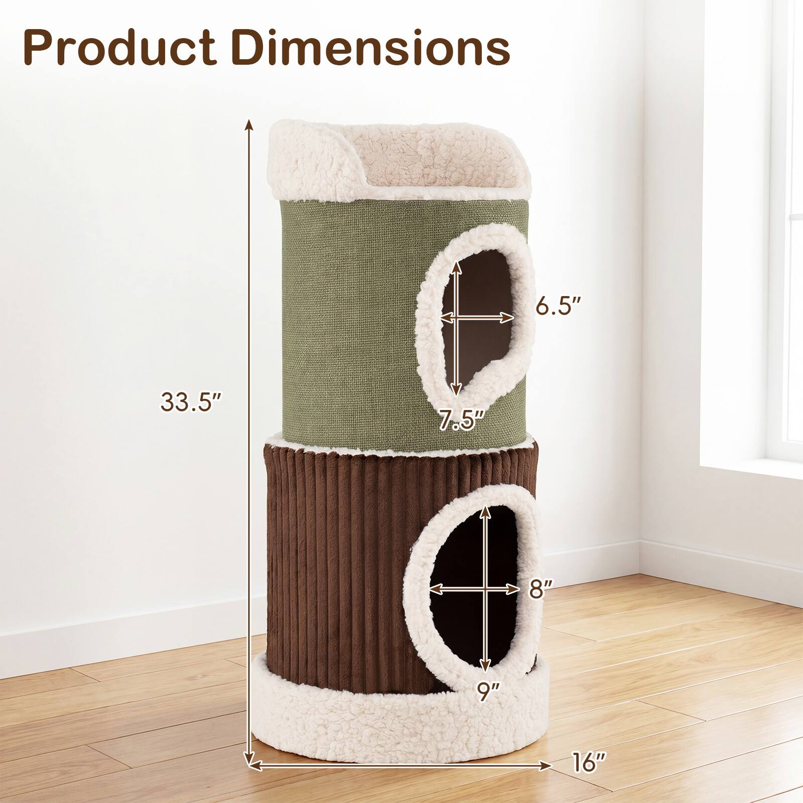 Product Dimensions: 6.5" x 33.5" x 7.5" x 8" x 9" x 16"