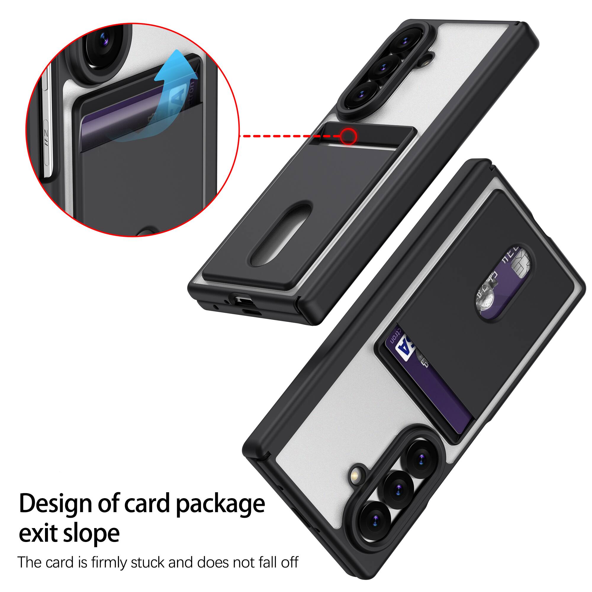 Design of card package exit slope  
The card is firmly stuck and does not fall off