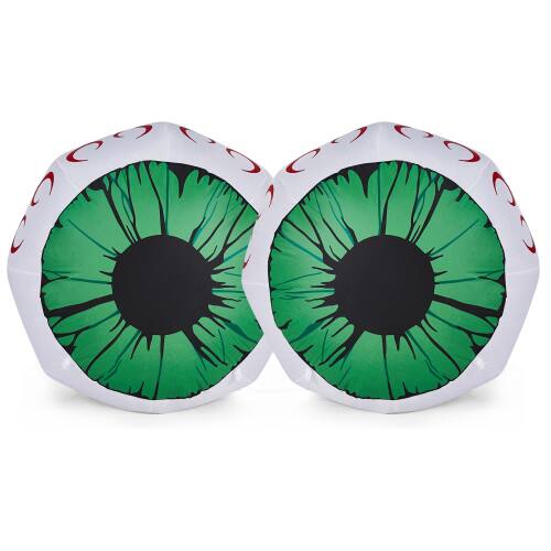 Alt View 1. Winado - 2PCS 3FT Halloween Inflatable Eyeballs Decoration, Blow Up with LED Lights for Holiday Indoor Outdoor Party Yards Garden - Green.