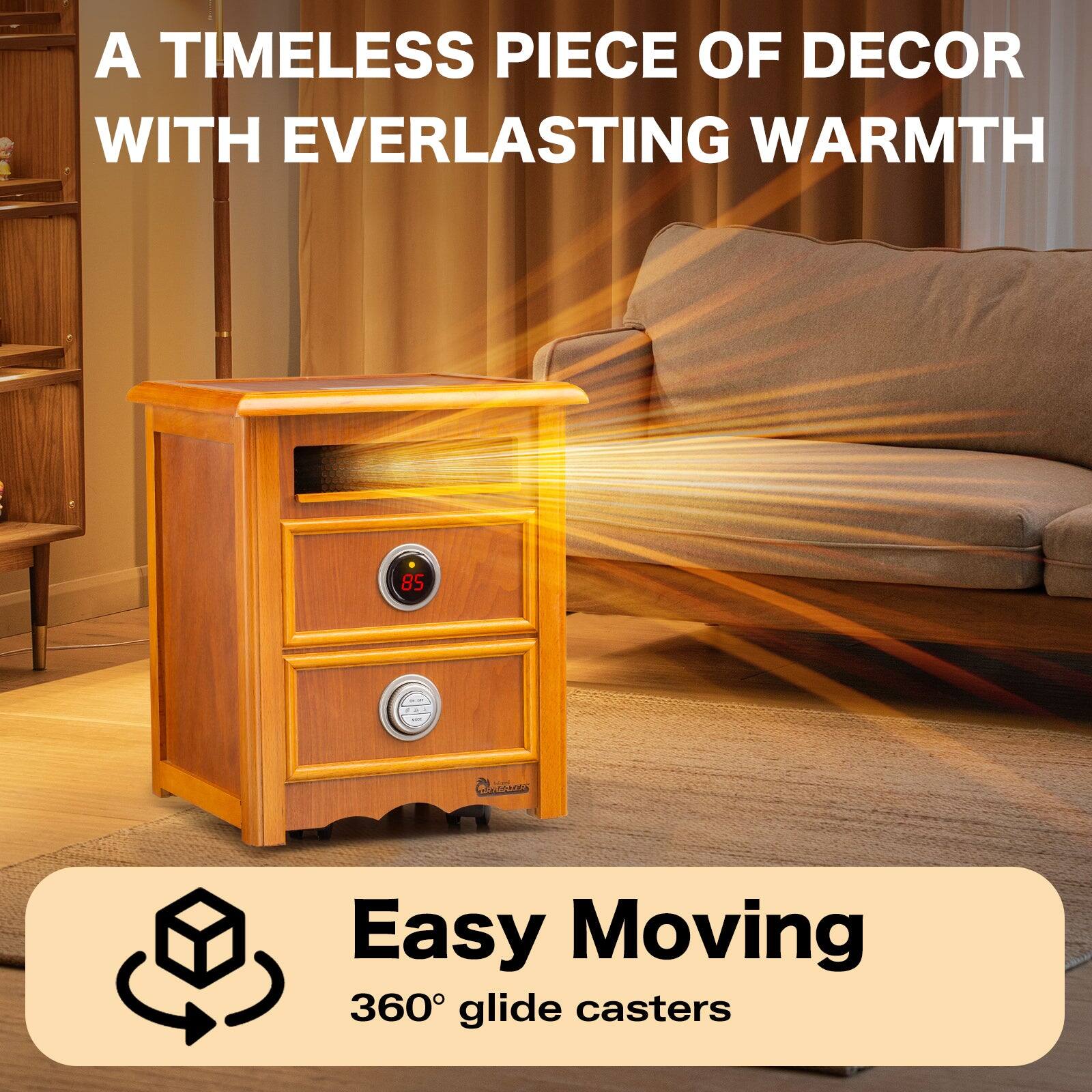 A Timeless Piece of Decor with Everlasting Warmth

Easy Moving
360° Glide Casters