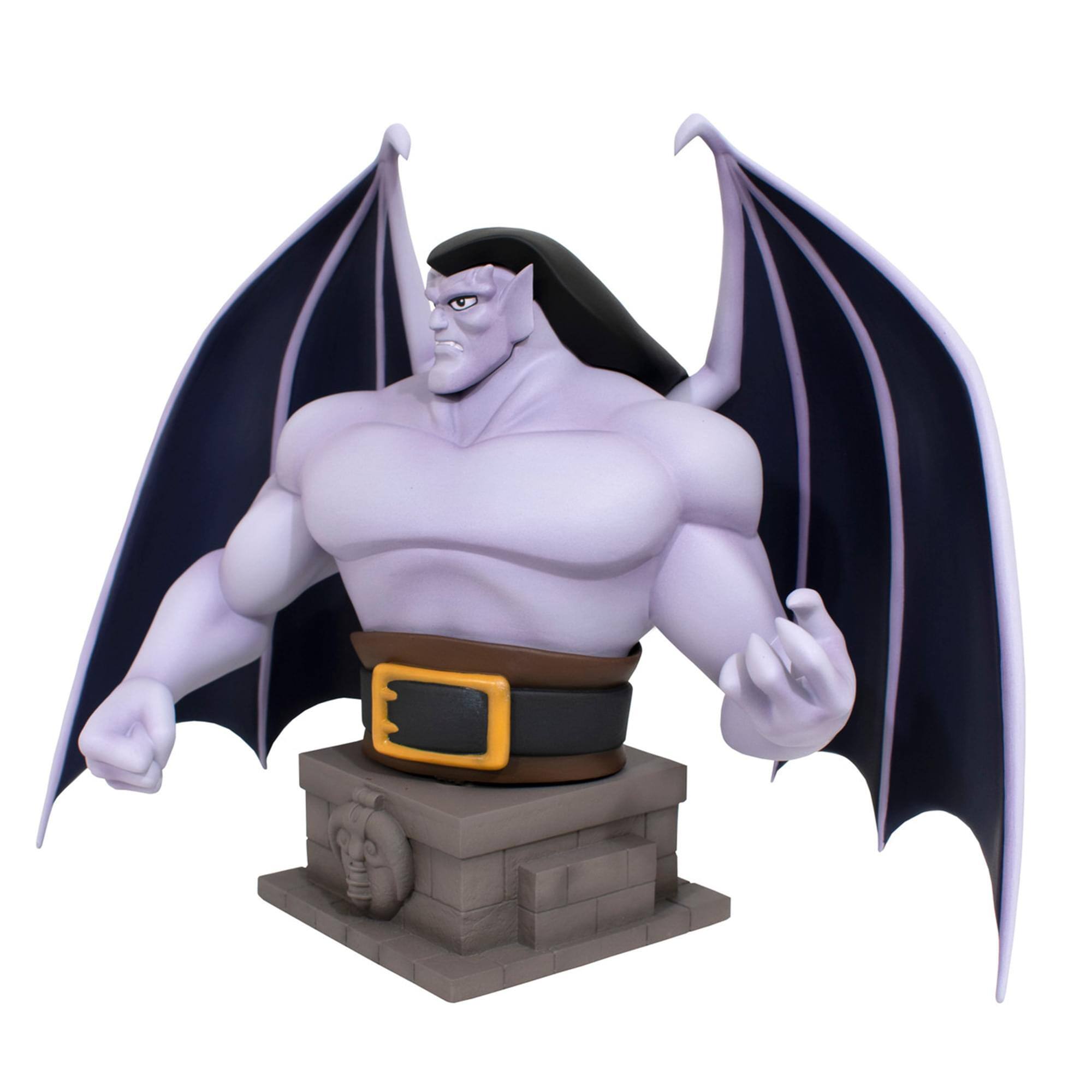 Alt View 10. Diamond Select Toys - Gargoyles Goliath 7.5 Inch Resin Bust - Purple.