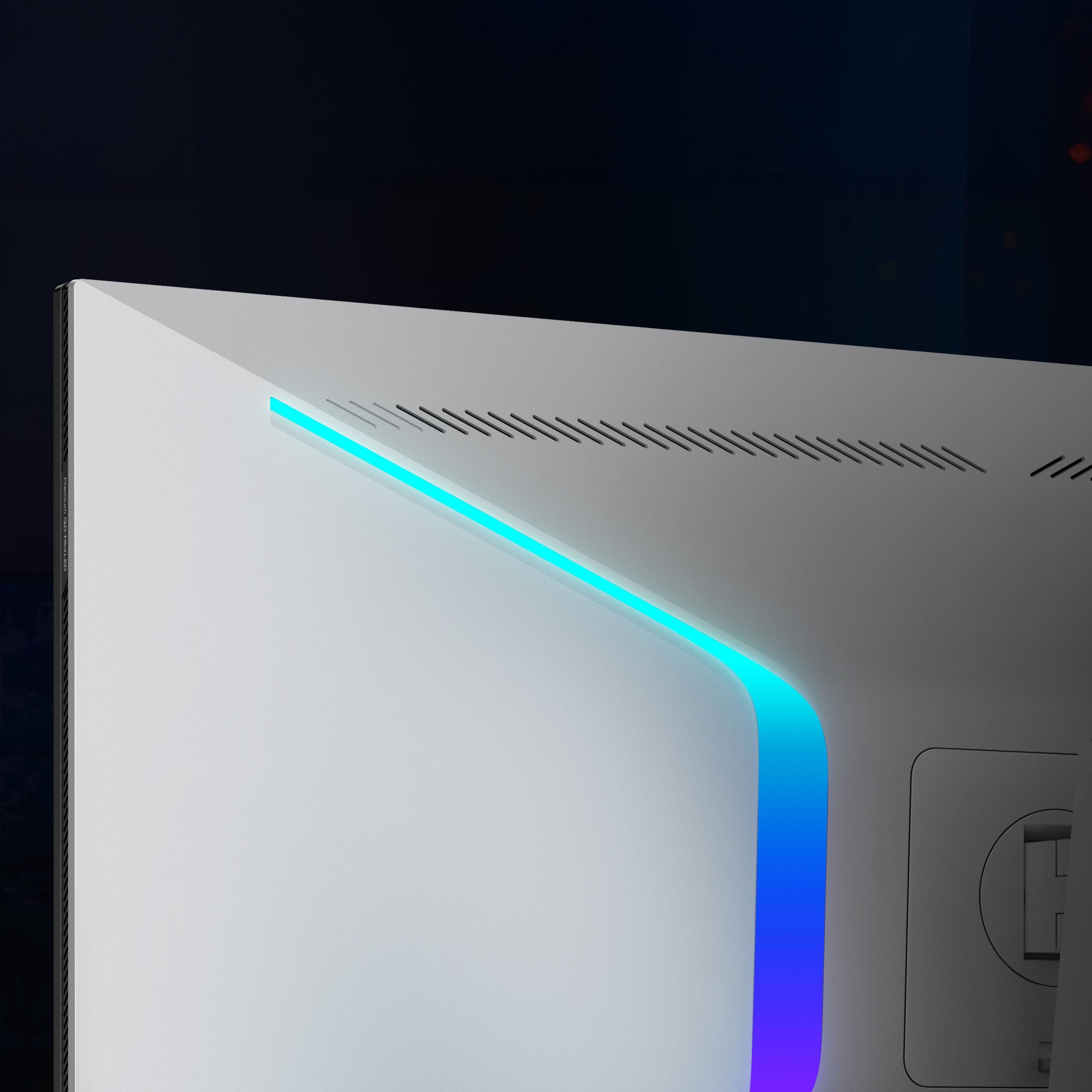 Alt View 11. TCL - 32" R84 Series 4K UHD HDR QD-Mini LED Gaming Monitor - Black and White.