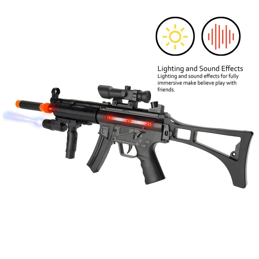 Commando Toy Rifle Kitcheniva Kids Military Combat Toy Rifle Machine Gun Flashing Lights ...