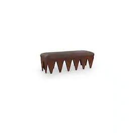 Meridian Furniture - Altair Velour Fur Fabric Bench - Brown