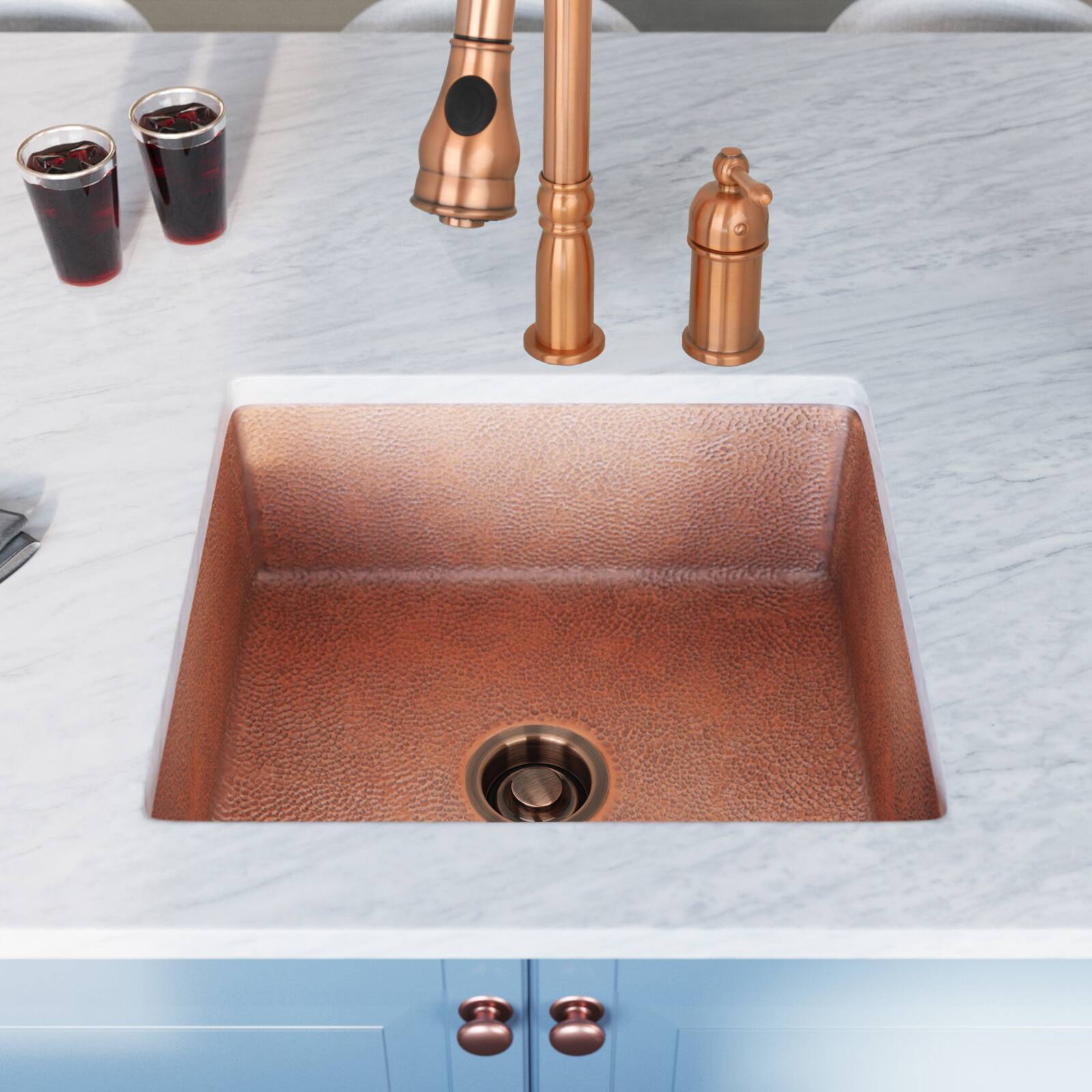 Alt View 4. Akicon - Akicon Brass Kitchen Sink Garbage Disposal Flange Stopper One Size Rim for 3-1/2 in. Drain Hole in Antique Copper - Antique Copper.