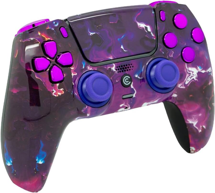 Purple Controller Custom Custom Controllerzz Custom Wireless Controller for PS5 Purple Magma ...