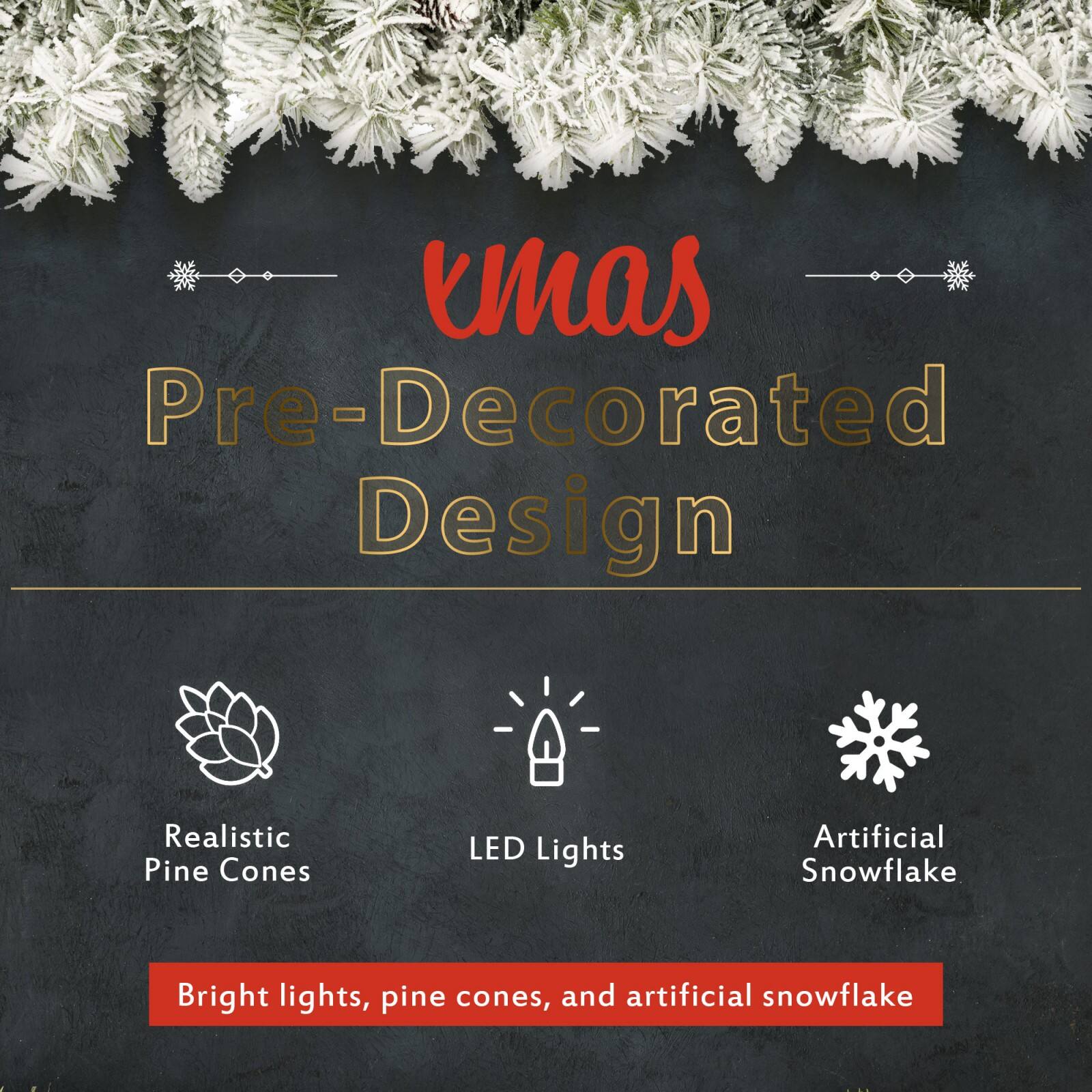 Christmas Pre-Decorated Design

- Realistic Pine Cones
- LED Lights
- Artificial Snowflake

Bright lights, pine cones, and artificial snowflake