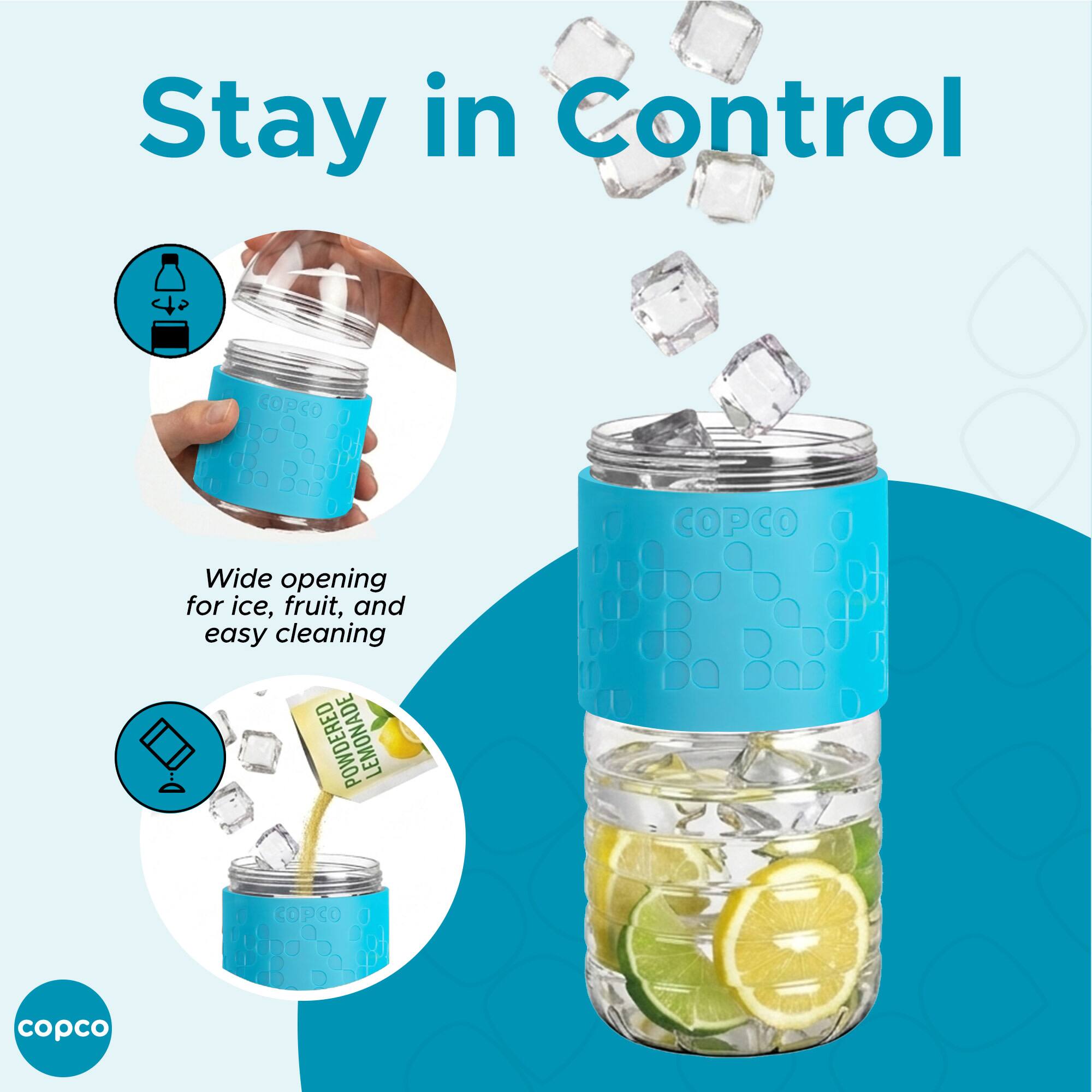 Stay in Control  
COPCO  
Wide opening for ice, fruit, and easy cleaning  
POWDERED LEMONADE  
copco