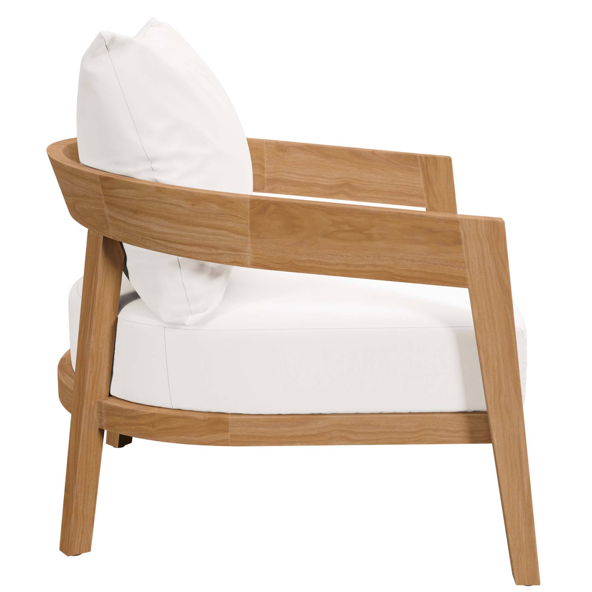 Left. Modway - Brisbane Teak Wood Outdoor Patio Armchair by Modway - Natural White.