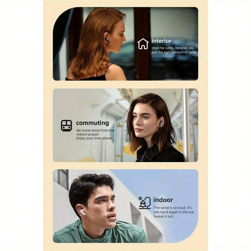 - **Interior**: Ideal for cafes, libraries, etc. Just the right amount of quiet.
- **Commuting**: No more noise from the metro/airport. Enjoy your time alone.
- **Indoor**: The wind is so loud, it's still hard to get in the ear. Sweat it out.