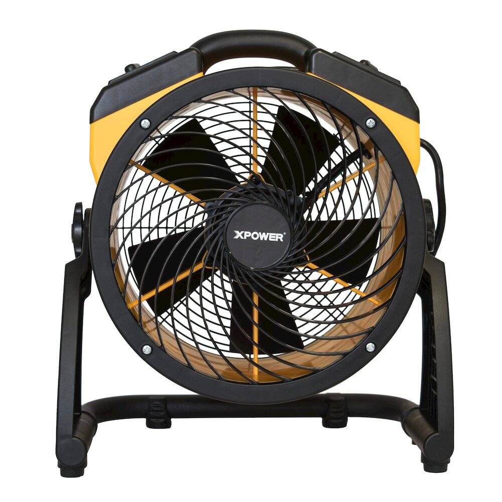 Alt View 1. XPOWER - 1100 CFM 4 Speed Portable 11" Professional Grade Air Circulator Utility Fan - Yellow.