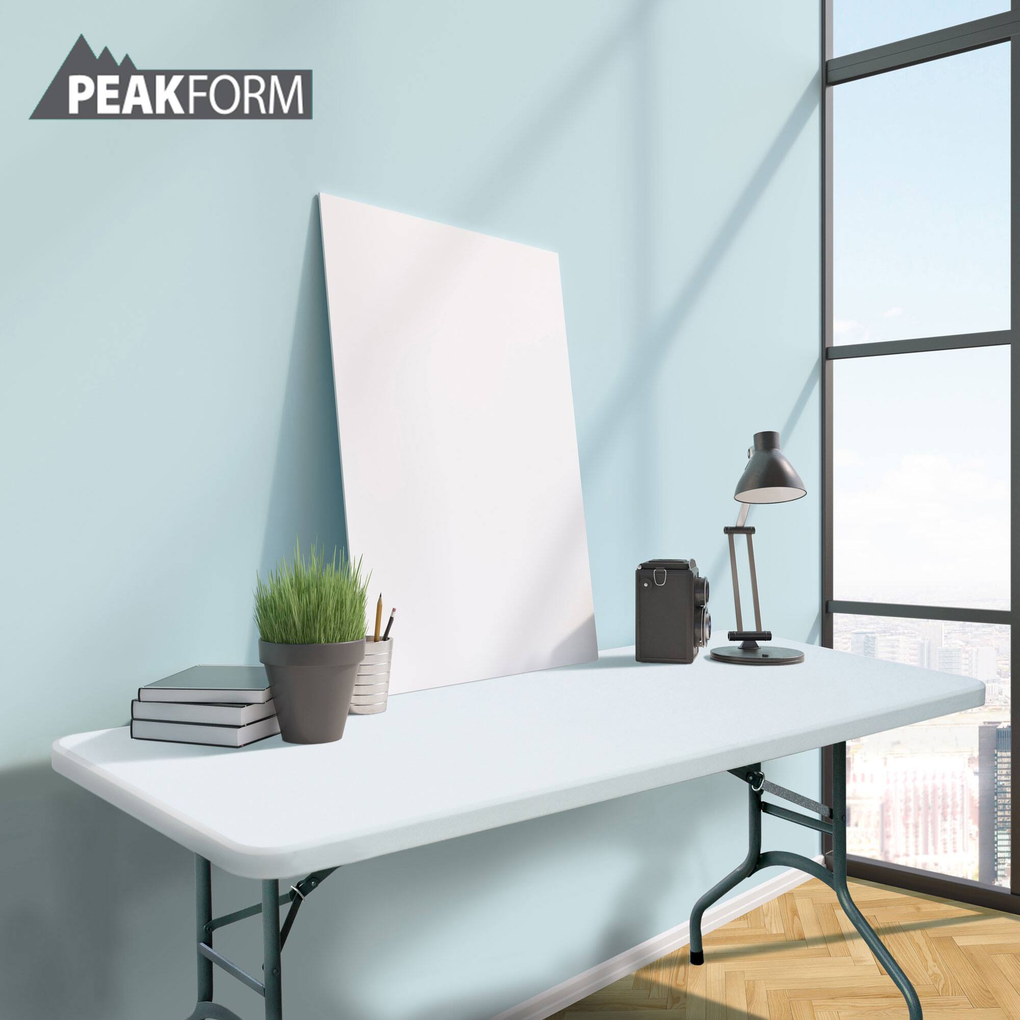 Alt View 3. Peakform - Peakform Compact Folding Banquet Table for Indoor or Outdoor Use, 6 Foot, White - White.