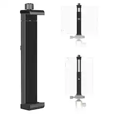 Front. Neewer - iPad Tripod Mount, Adjustable Clamp 16-23.5cm - Black.