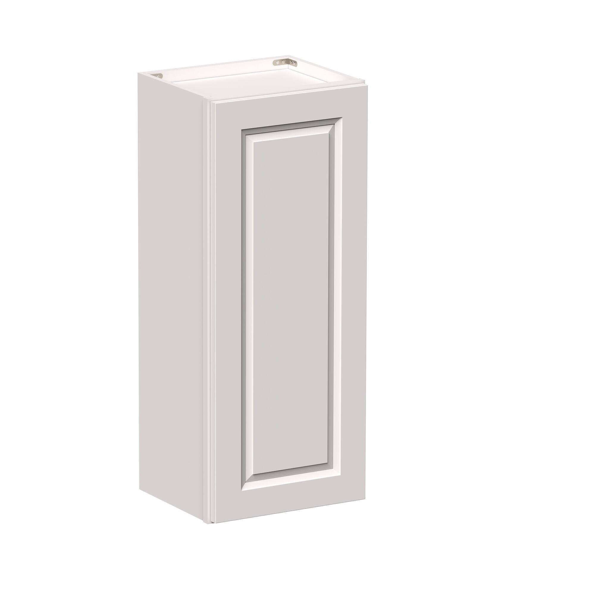 Angle. Boyel Living - 15-in W x 36-in H x 12-in D Shaker RTA Kitchen Wall Cabinet with Soft-Close Doors - Glacier White.