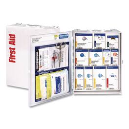 First Aid Only - SmartCompliance Food Service First Aid Kit for 25 People, 137 Pieces, Metal Case - White