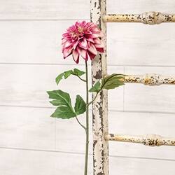 Angle. BreeBe - Hot Pink Dahlia Stem - 24.5" - Hot Pink.
