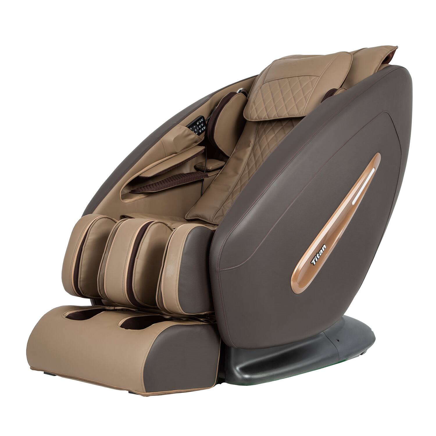 Front. Titan - Pro Commander 3D Massage Chair - Brown.