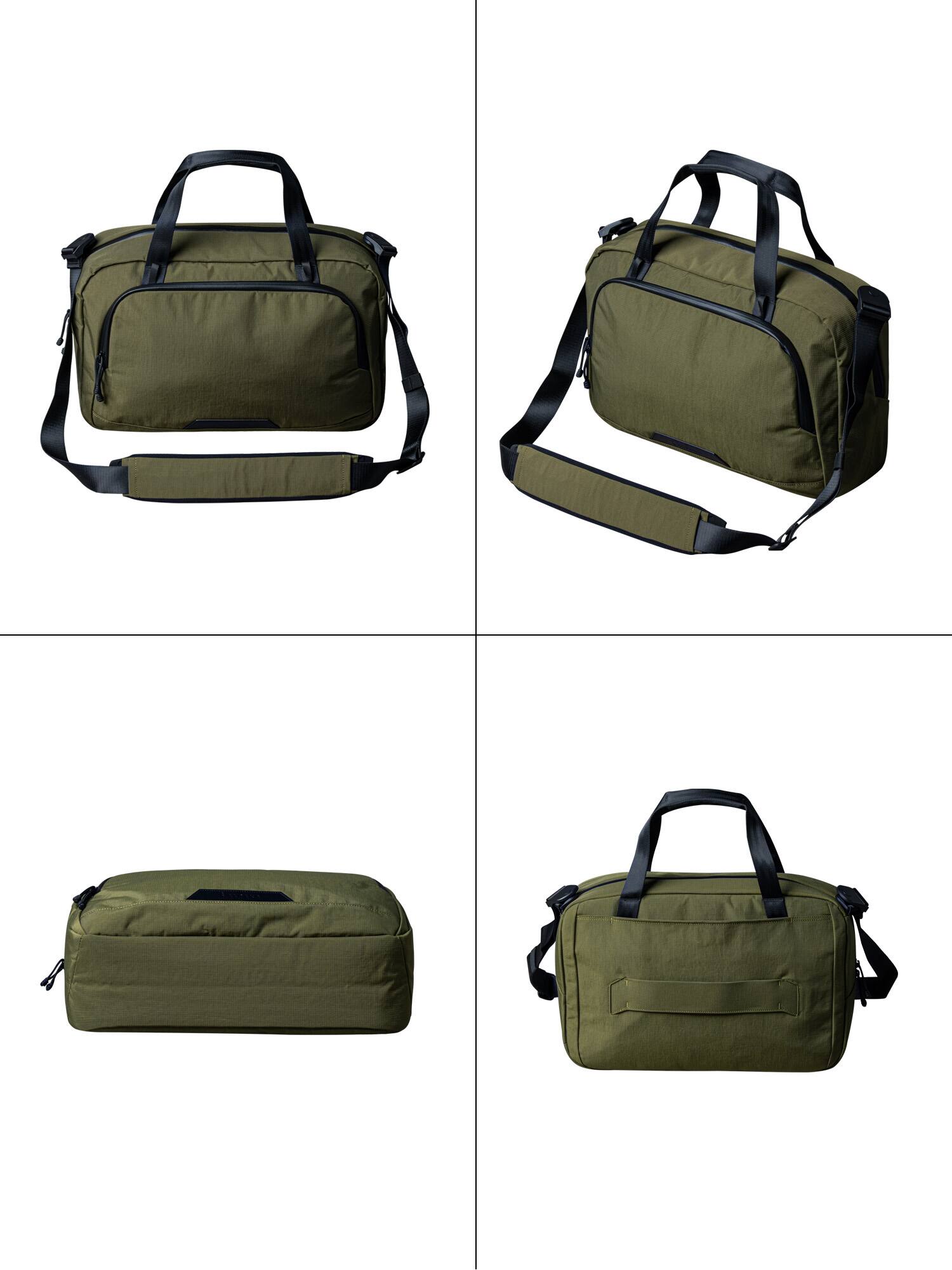 Angle. ALPAKA - Bravo Brief 16 Inch Laptop Briefcase,Messenger Bag for Men and Women, Business Shoulder Bag for Work Travel - Green Axoflux 400D Ripstop Nylon.