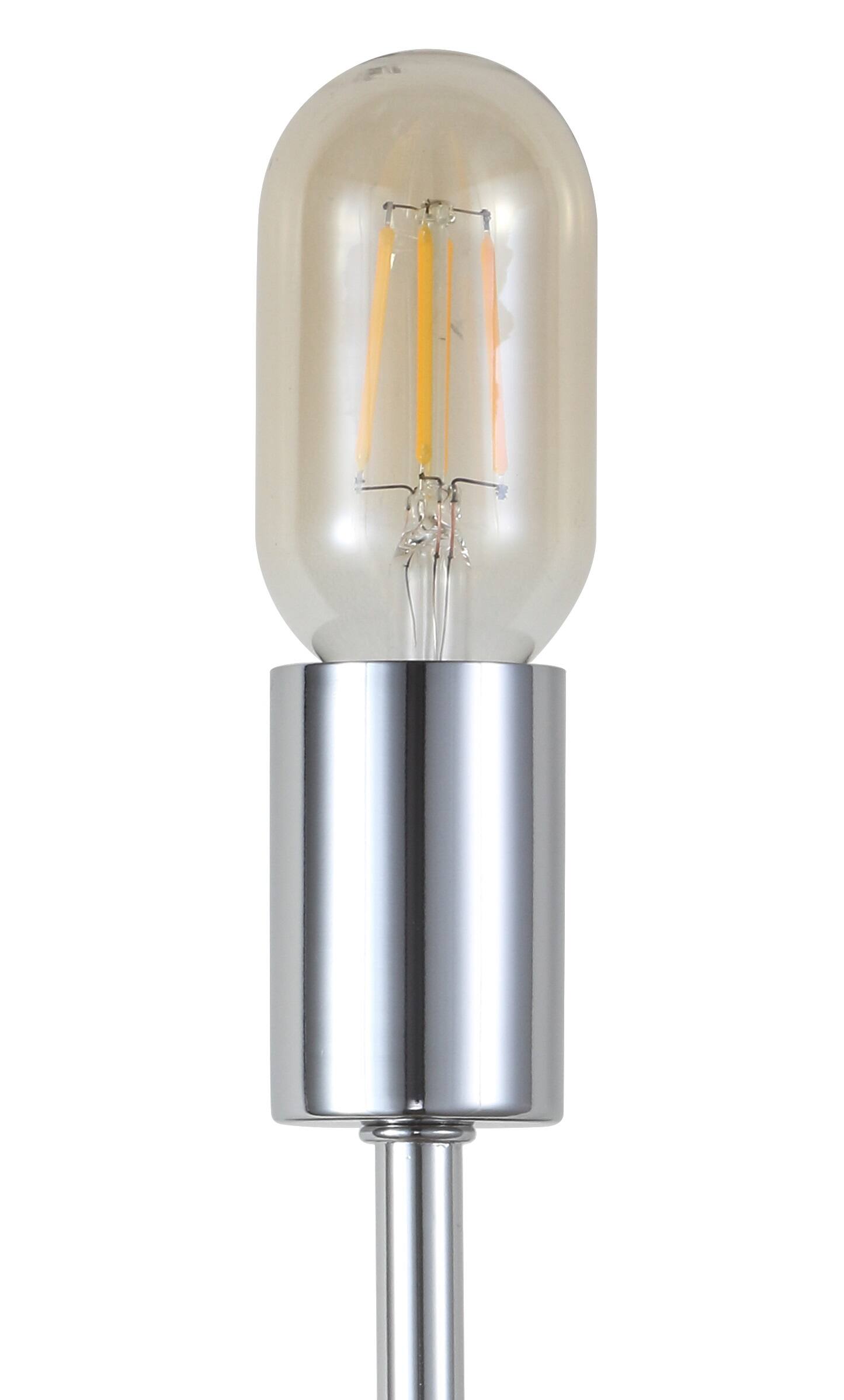 Alt View 2. Jonathan Y - Turing 5" 1-Light Metal LED Wall Sconce, Chrome - Chrome.