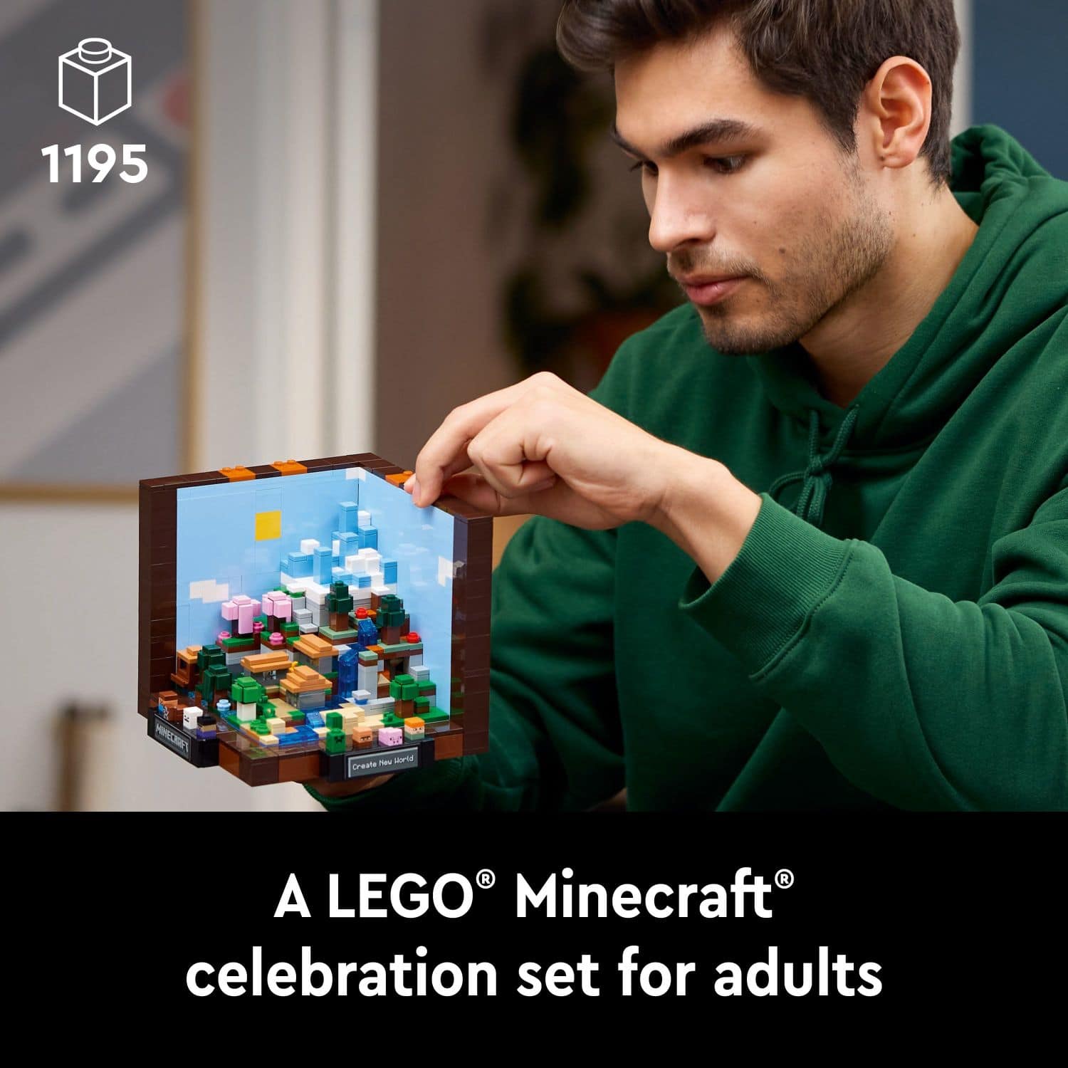 A LEGO Minecraft celebration set for adults.