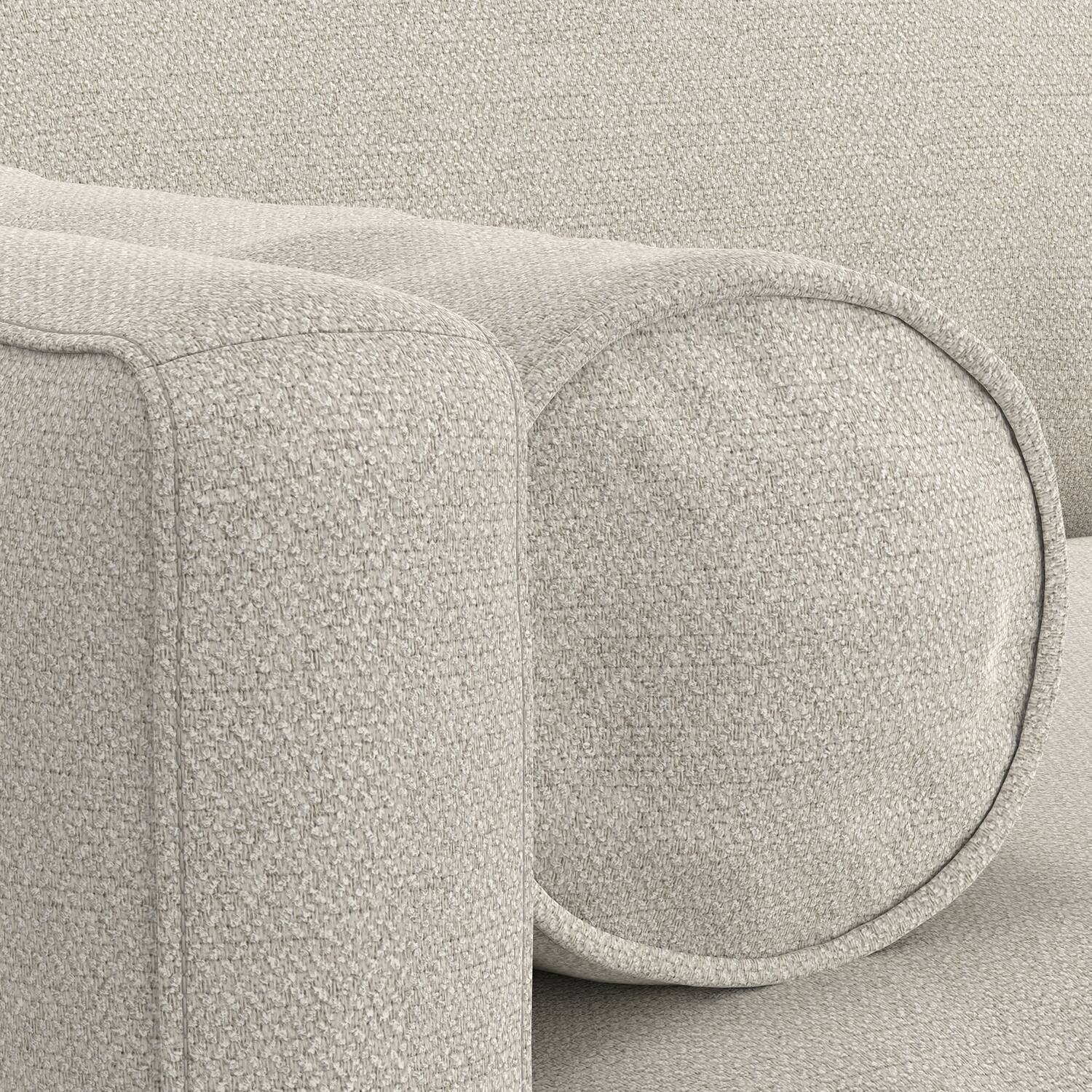 Alt View 2. Simpli Home - Morrison 72 inch Wide Mid-Century Modern Loveseat Sofa in Cream White Woven-Blend Fabric - Cream White.