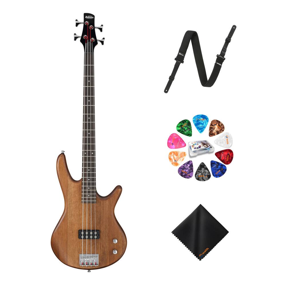 Front. Ibanez - Ibanez GSR100EXMOL Electric Bass Mahogany Oil Guitar, Right Hand+Strap+Picks Kit.