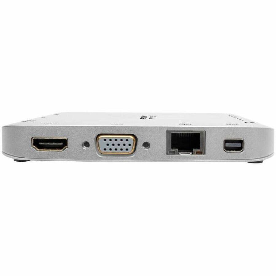 Alt View 4. Tripp Lite - USB C Docking Station w/ USB Hub mDP HDMI VGA GbE PD Charging 4K.