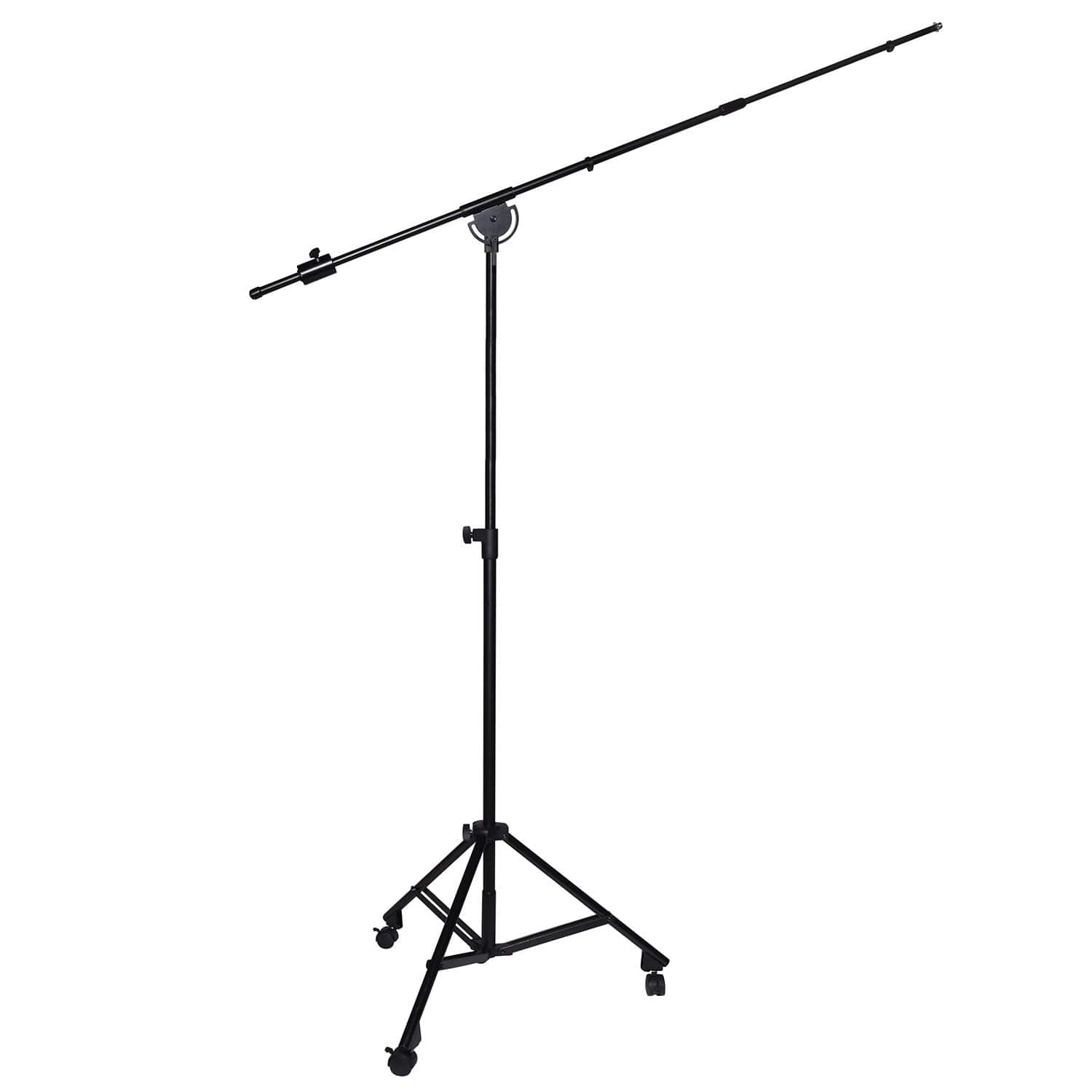 Lyxpro - 90" Microphone Stand & 87” Arm Boom Stand with Rolling Caster Tripod Legs & Counterweight