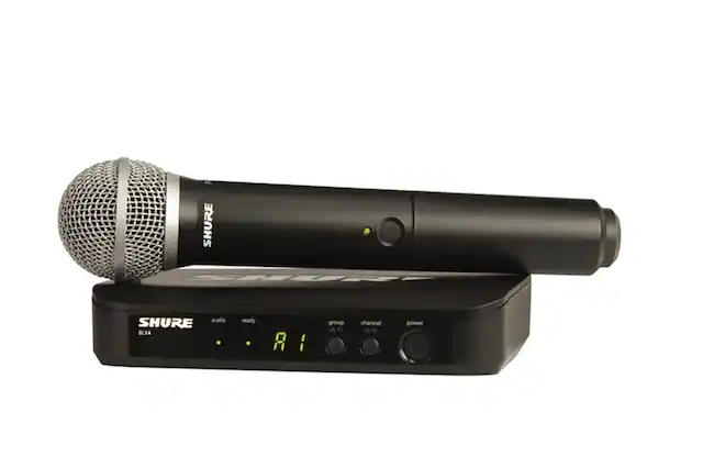 SHURE audio SHURE BLX4 ready R I group (A-Y) channel 10-9) power