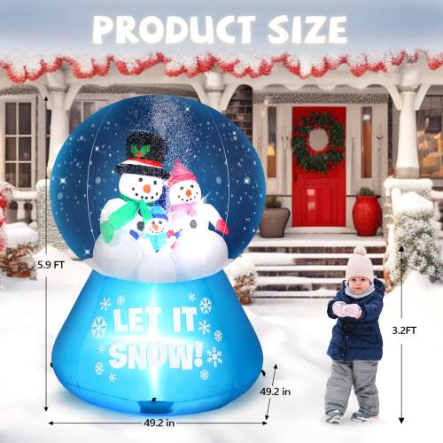 PRODUCT SIZE  
5.9 FT  
LET IT SNOW!  
49.2 in  
3.2 FT  
49.2 in