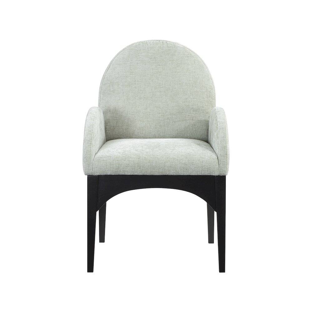 Alt View 2. Meridian Furniture - Waldorf Mint Chenille Fabric Dining Chair - Blue.