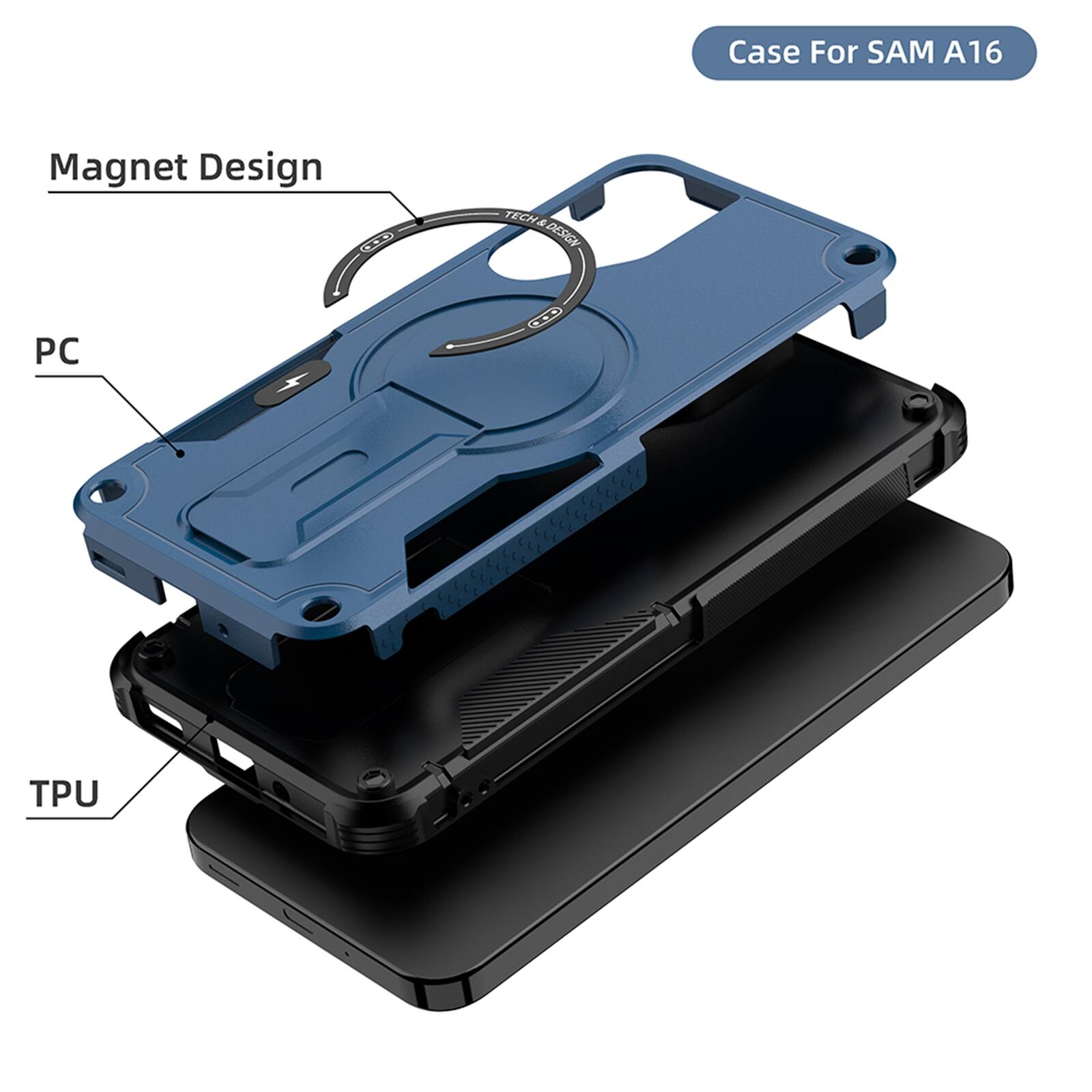 Case For SAM A16  
Magnet Design  
PC  
TPU