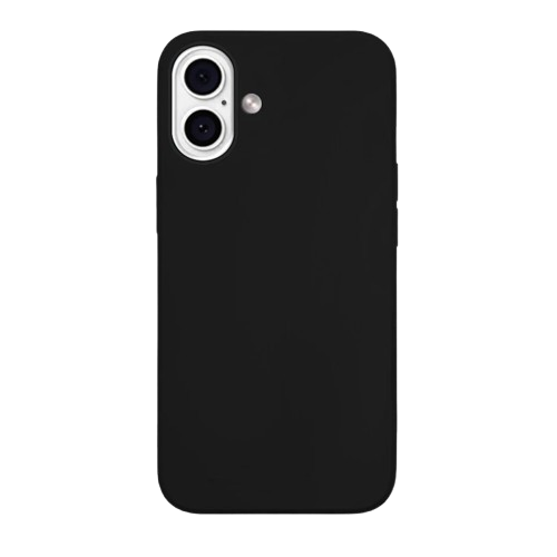 Home Collection - For Apple iPhone 16 Plus Case 6.7" Soft Liquid Silicone Shockproof Cover +Screen - Black