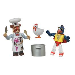 Diamond Comic - Muppets Minimates S1 2-Pack: Stunt Show Gonzo & Batter Damaged Swedish Chef - Multi-Color