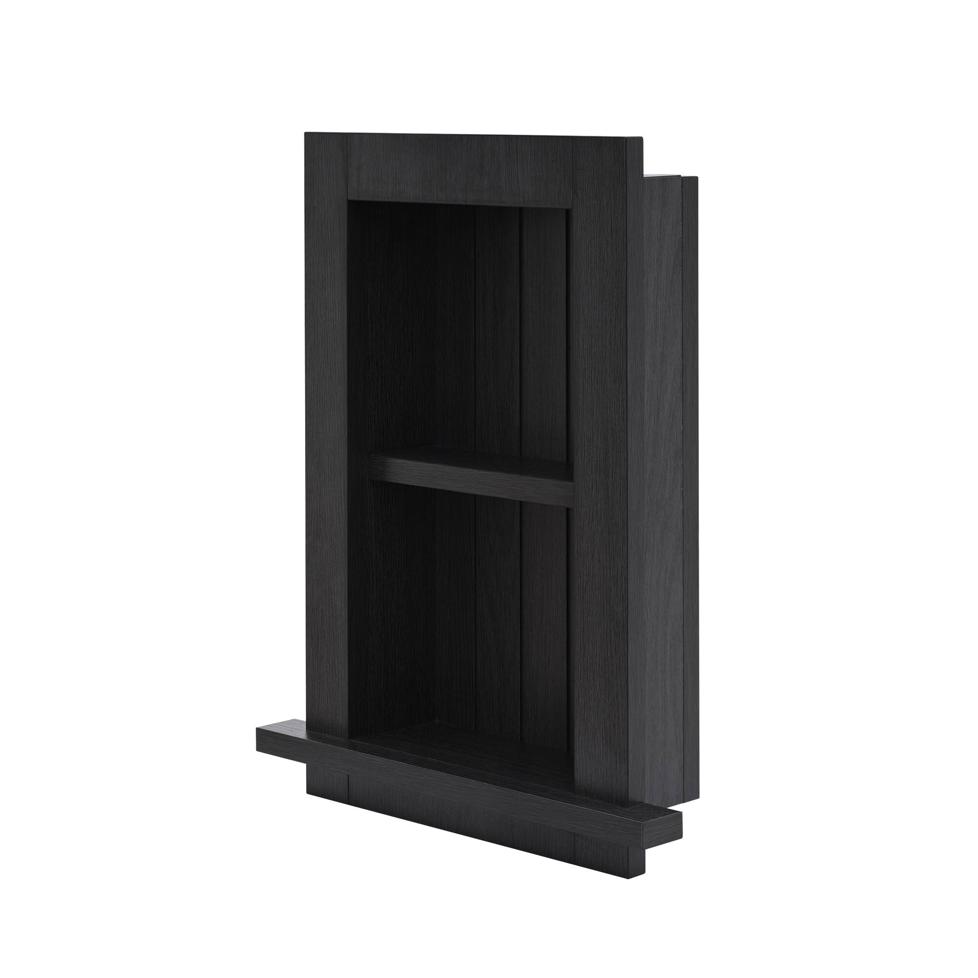 Alt View 10. AdirHome - Wood Wall Cabinet Recessed Wall Shelf - Black.